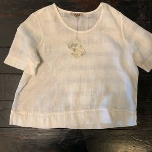 Flax 100% Linen Shirt, NWT